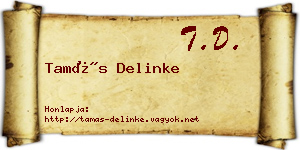 Tamás Delinke névjegykártya